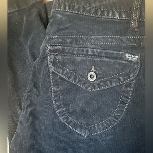 Low waisted bootcut black corduroy pants